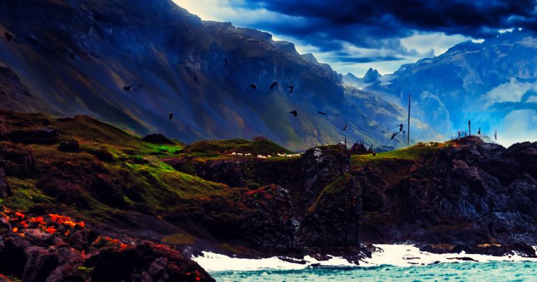 Paysage inspiré du Seigneur des Anneaux